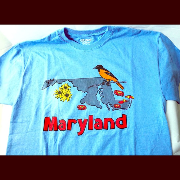 Gildan Other - NEW Maryland State Basic T-Shirt Sz. Medium